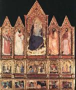 GIOVANNI DA MILANO Polyptych with Madonna and Saints oil on canvas